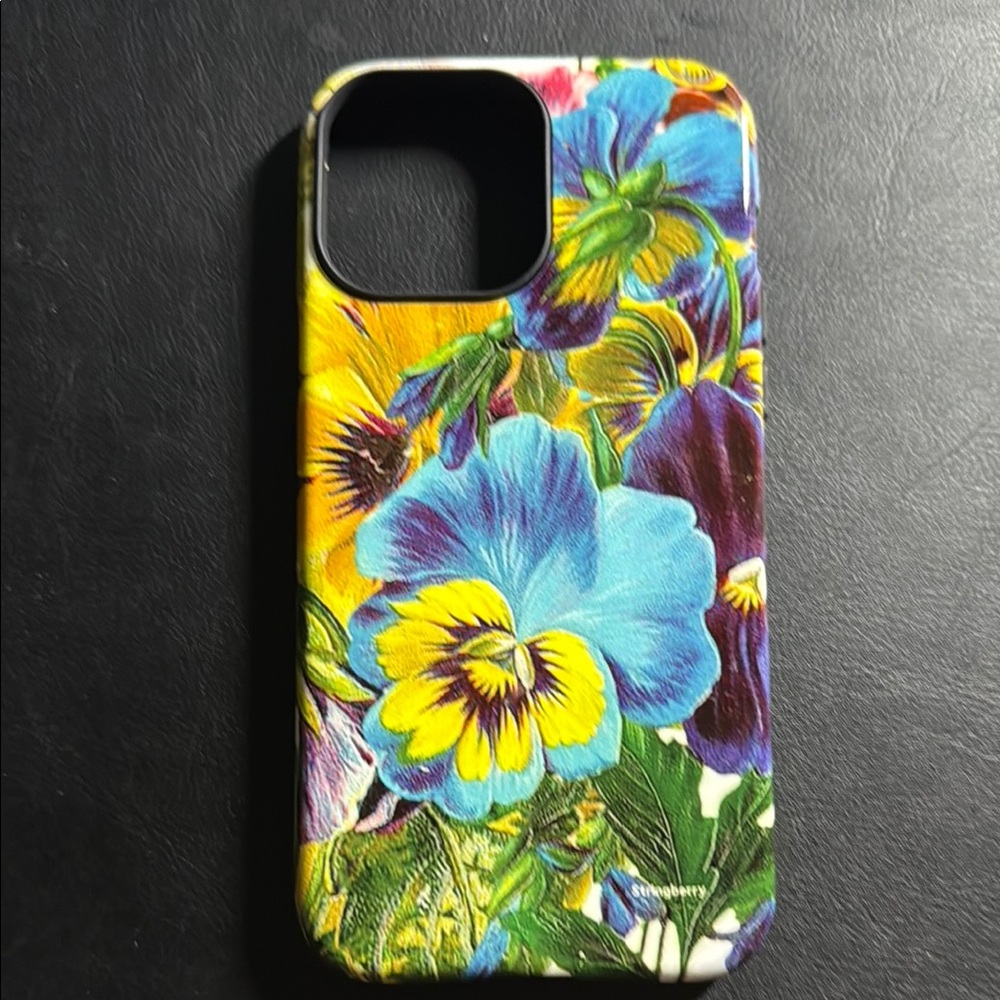 iPhone 13 ProMax case- floral motif by Stringberry